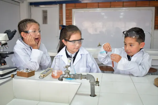 Niños de primaria del Colegio Psicopedagógico La Acacia
